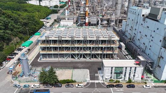 ▲ 본격적인 상업운전에 돌입한 울산하이드로젠파워 2호 전경. 롯데SK에너루트 제공