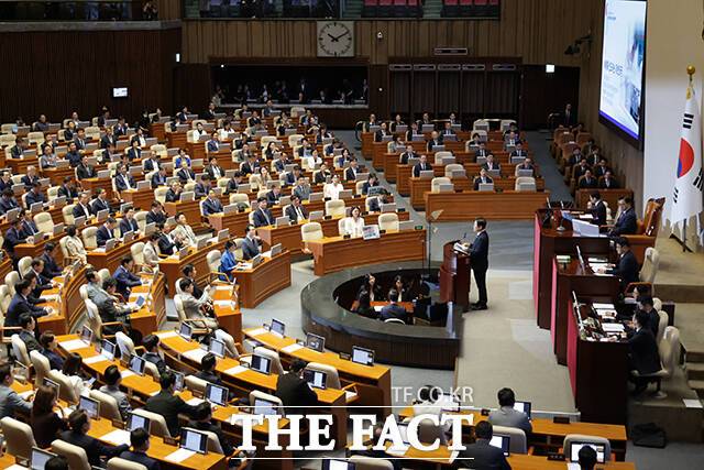 시정연설 하는 이재명 대통령.