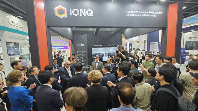 퀀텀코리아 2025 아이온큐 부스(사진=남혁우 기자)