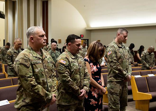 지난 5일 캠프 험프리스 내 카폰 예배당에서 열린 공식 명명식. /주한미군