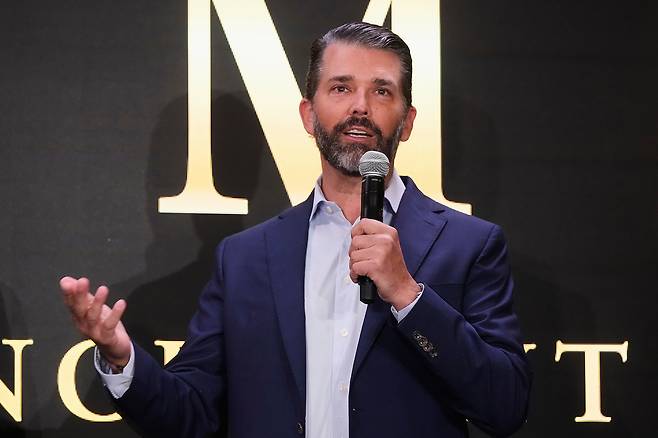 도널드 트럼프 미 대통령 일가의 가족 기업 '트럼프 오거니제이션'을 이끌고 있는 트럼프 대통령의 차남 에릭 트럼프 / AP=연합뉴스