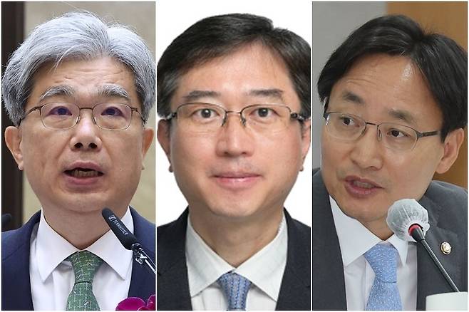 김상환 헌법재판소장 후보자, 오영준 헌법재판관 후보자, 임광현 국세청장 후보자. 연합뉴스