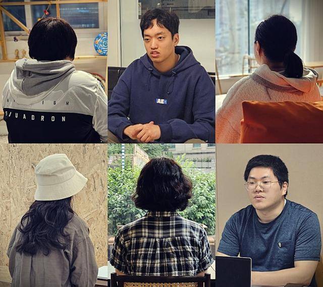 서울, 인천, 세종 등 각지에서 올해 3~6월 본보 인터뷰에 응한 '쉬었음' 청년들. 왼쪽 위부터 시계방향 다은(가명), 영석, 채영(가명), 준열, 하림(가명), 소연(가명)씨. 도현(가명)씨는 사진 촬영에 응하지 않음. 인천·세종=이유지 기자