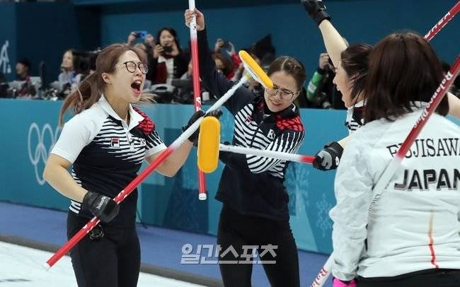 2018 평창 동계올림픽 여자컬링 은메달을 획득한 팀 킴. IS포토