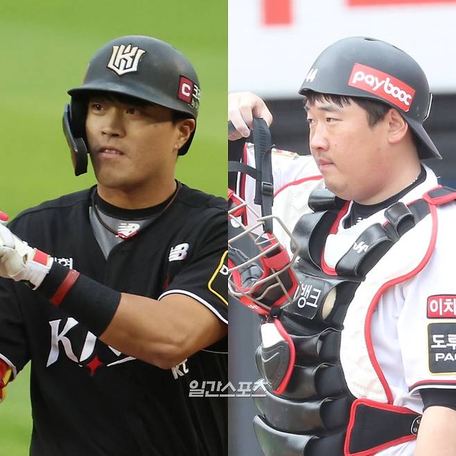 KT 시절 천성호-김준태. IS 포토