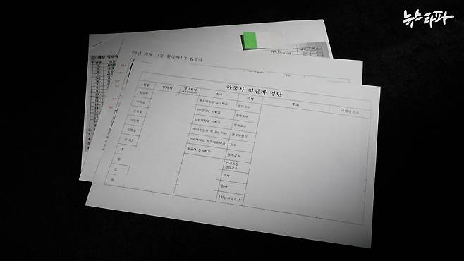 김낙년 원장이 참여한 검정교과서 집필진은 박근혜 국정교과서 집필진이었던 학자 6명을 포함해 모두 10명으로 확인된다.