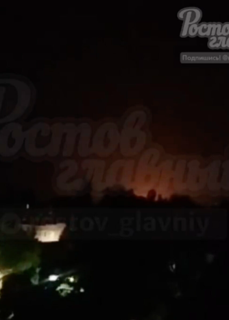 24일(현지시간) 러시아 남서부 로스토프주(州) 타간로크에 있는 군수 산업 단지 내 드론 공장에서 폭발이 발생했다.