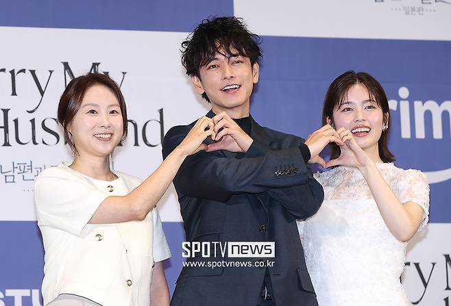 ▲ 손자영 책임 프로듀서 사토 타케루 코시바 후우카 ⓒ곽혜미 기자