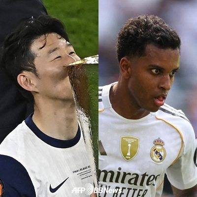 손흥민(왼쪽)과 호드리구. /AFPBBNews=뉴스1