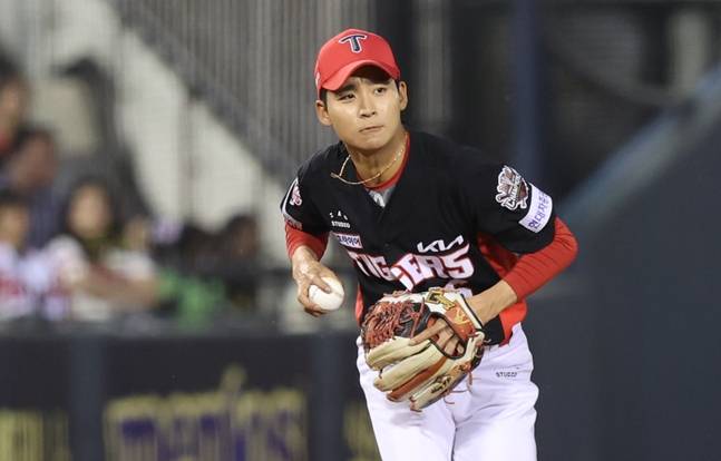 지난 6월 3일 잠실 두산전에 나섰던 홍종표. /사진=KIA 타이거즈