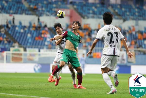 27일 저녁 대전월드컵경기장에서 열린 대전하나시티즌과 제주SK의 K리그1 2025 21라운드 경기 (사진=한국프로축구연맹)
