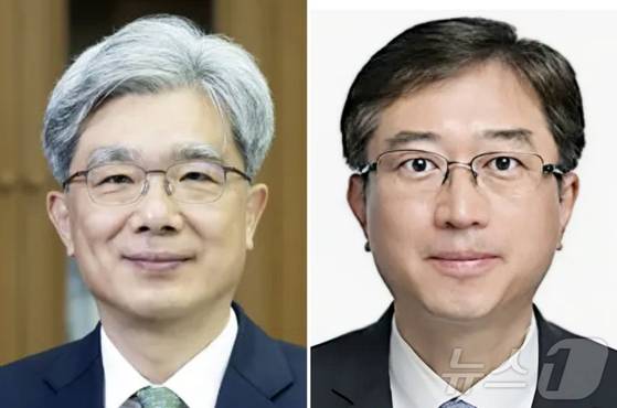 이재명 대통령은 26일 헌법재판소장 및 헌법재판관 후보자를 지명했다고 강훈식 대통령실 비서실장이 용산 대통령실에서 브리핑을 통해 밝혔다. 헌법재판소장 후보자에는 김상환 전 대법관(왼쪽)이 지명됐다. 대통령 몫 헌법재판관 후보에는 오영준 서울고법 부장판사가 발탁됐다. 사진 대통령실