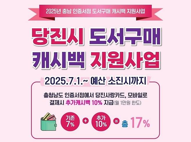 당진서 모바일 지역화폐로 책 사면 10% 환급 [당진시 제공. 재판매 및 DB 금지]