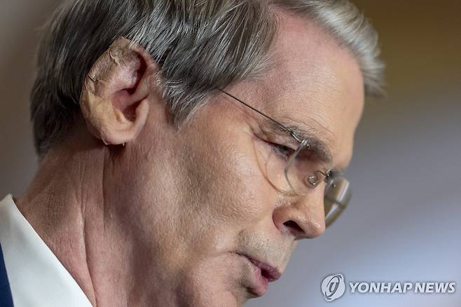 베선트 미국 재무부 장관 [AP 연합뉴스 자료사진. 재판매 및 DB 금지]