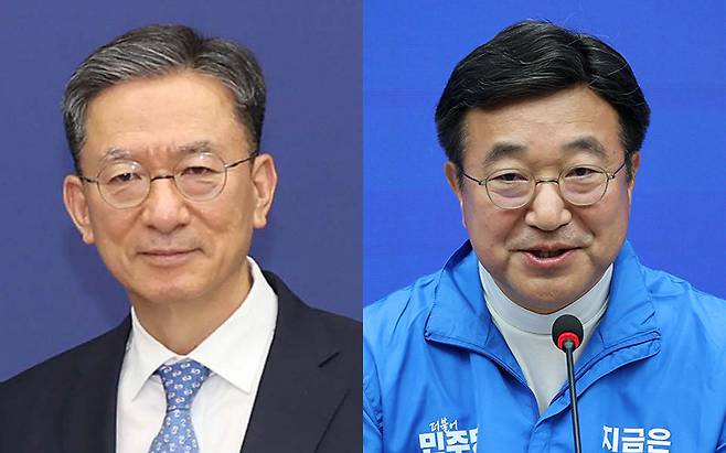 더불어민주당 정성호 의원, 윤호중 의원 (뉴시스)