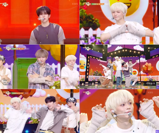 파우(POW)가 청량 에너지로 무대를 꽉 채우며 시청자들에 눈도장을 찍었다.사진=KBS2 ‘뮤직뱅크’ 캡처