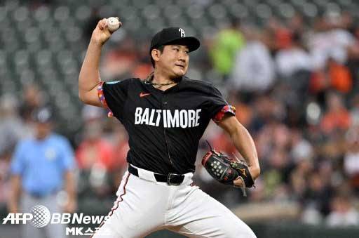 스가노는 7실점에도 승리투수가 됐다. 사진(美 볼티모어)=ⓒAFPBBNews = News1