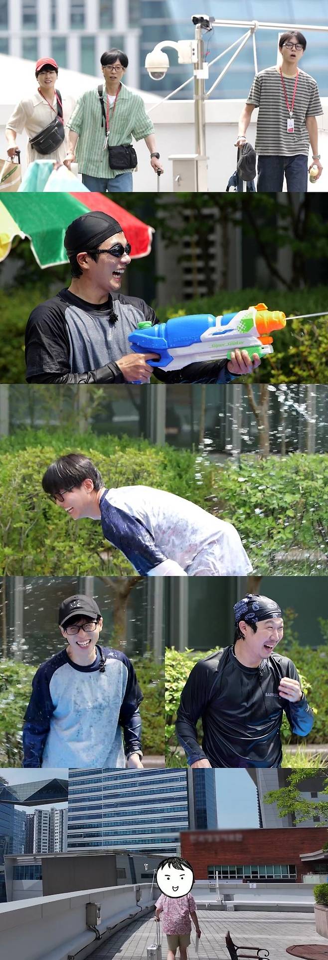 [서울=뉴시스] 28일 오후 6시 30분 방송되는 MBC TV '놀면 뭐하니?'에서는 유재석, 래퍼 하하, 모델 출신 주우재, 배우 이이경이 '방(송국)캉스' 패키지를 알차게 즐기면서 힐링하는 모습이 그려진다. (사진=MBC TV '놀면 뭐하니?' 제공) 2025.06.28. photo@newsis.com *재판매 및 DB 금지