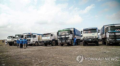 수단 인도적 구호 물품 실은 트럭 [WFP 제공/로이터 연합뉴스 자료사진. 재판매 및 DB 금지]