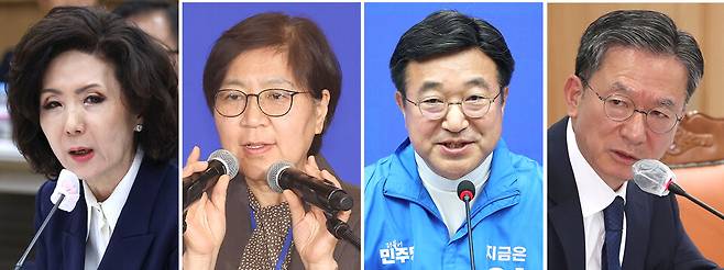 ▲ 교육부 장관 후보자 이진숙·보건복지부 장관 후보자 정은경·행정안전부 장관 후보자 윤호중· 법무부 장관 후보자 정성호 /연합뉴스