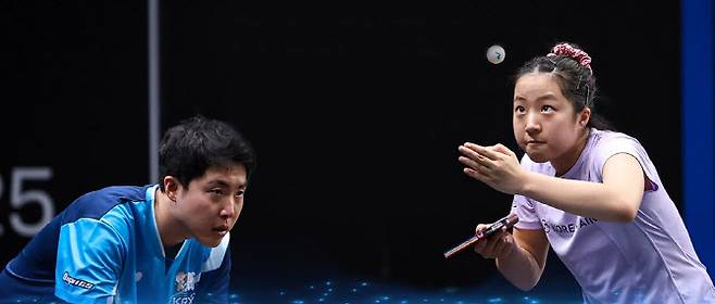 혼합복식 임종훈-신유빈 조. 사진=WTT