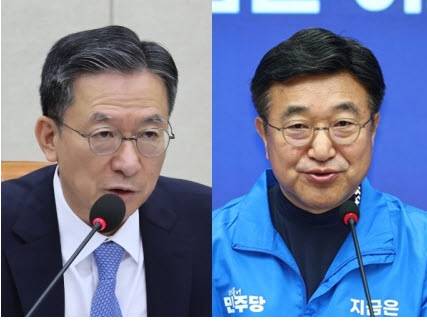 ▲ 더불어민주당 정성호-윤호중 국회의원. 출처=연합뉴스