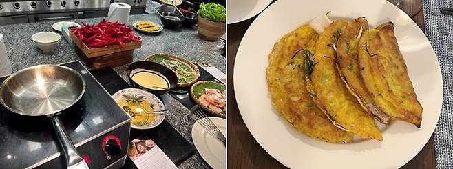 쿠킹 클래스에서 만든 반쎄오. [사진 = 최아영 기자]