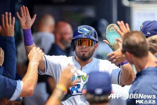 아란다는 이번 시즌 아메리칸리그 1루수 중 가장 두드러진 활약 보여주고 있다. 사진=ⓒAFPBBNews = News1