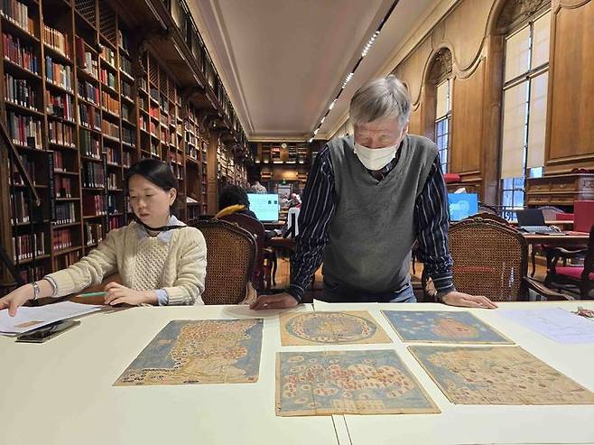 [서울=뉴시스] 2024년  프랑스국립도서관 소장 한국 고지도 43점 협력조사 (사진=국외소재문화유산재단 제공) 2025.06.29. photo@newsis.com *재판매 및 DB 금지