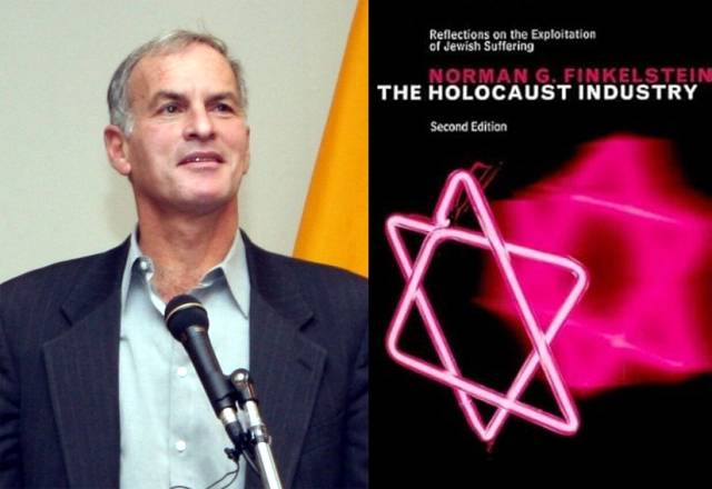 ▲ 유대인 단체들이 홀로코스트를 빌미로 갈취하는 상황을 비판한 노르만 핀켈슈타인과 그의 화제작 <홀로코스트 산업> 표지. Ⓒ위키미디어