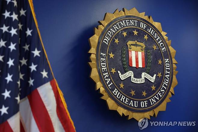 미 연방수사국(FBI) 로고 [AFP 연합뉴스 자료사진. 재판매 및 DB 금지]