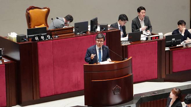 더불어민주당 안도걸 국회의원(광주 동남을)은 30일 국회 예산결산특별위원회 종합정책질의에서 발언을 하고 있다. /안도걸 의원실 제공