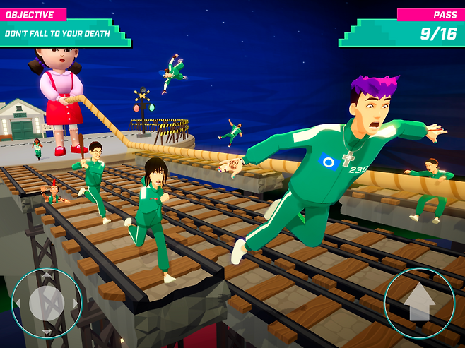 '오징어게임: 언리쉬드'에 새롭게 추가된 '줄넘기' 게임(출처=넷플릭스 스튜디오).