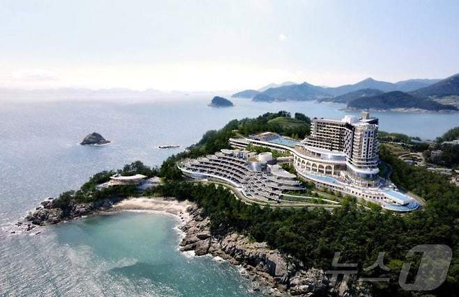 소노인터내셔널이 오는 7월 5일 문을 여는 쏠비치남해 전경.(소노인터내셔널 제공)