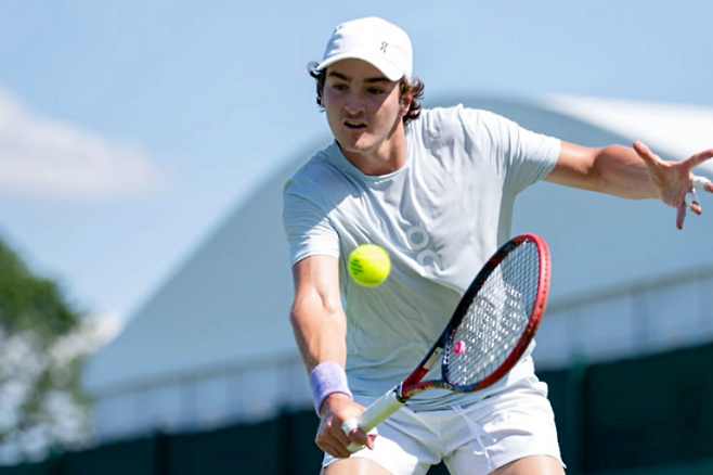 윔블던 본선 무대를 앞두고 연습 중인 폰세카(사진/폰세카 SNS)