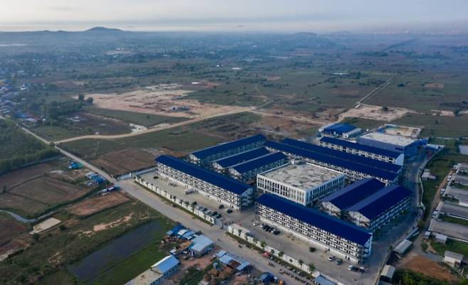 앰네스티가 확인한 캄보디아의 한 '사기 작업장' 전경. /국제앰네스티