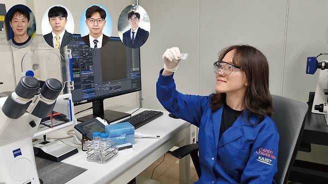 한국과학기술원(KAIST)의 최인성 교수, 이호재 교수, 한상영 석박사통합과정생, 임형빈 석박사통합과정생, 김나영 석박사통합과정생./KAIST