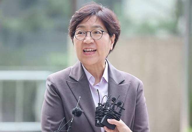 정은경 보건복지부 장관 후보자가 30일 오전 서울 중구 소월로 T타워에 마련된 인사청문회 준비 사무실로 출근하며 취재진의 질문에 답변하고 있다. 2025.6.30/뉴스1 ⓒ News1 김진환 기자 /사진=뉴스1