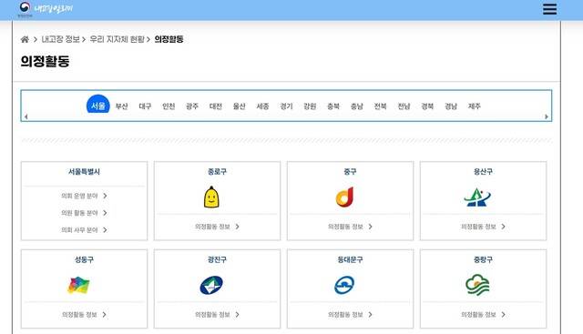 지방행정종합정보공개시스템인 ‘내고장알리미(www.laiis.go.kr)’ 화면 갈무리