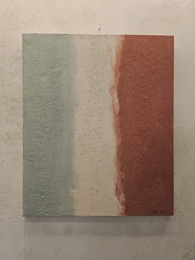 김도형 셰프가 그린 유럽미장 방식을 이용한 그림.  채상우 기자