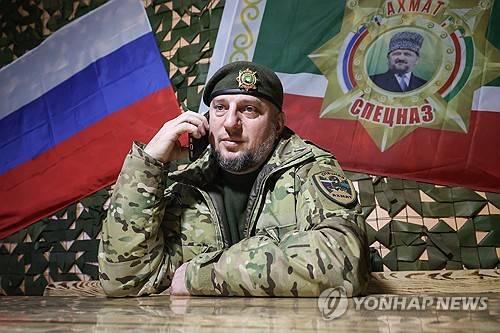 러시아 체첸공화국 아흐마트 특수부대의 압티 알라우디노프 사령관 [타스 연합뉴스 자료사진. 재판매 및 DB 금지]
