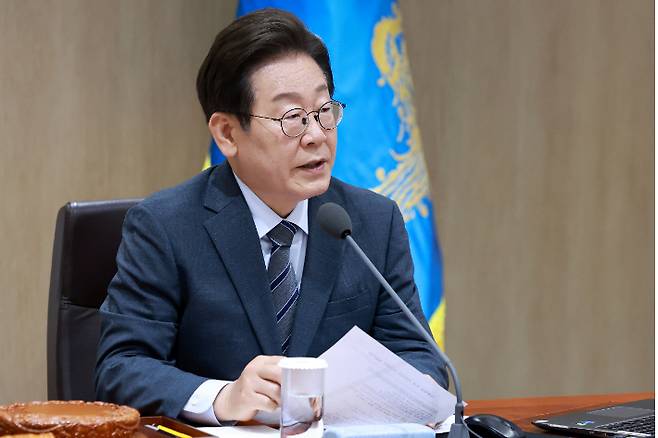 국무회의에서 발언하는 이재명 대통령. 연합뉴스