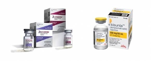 항아밀로이드 신약인 레켐비(왼쪽)과 키썬라. 자료 : 에자이·일라이 릴리