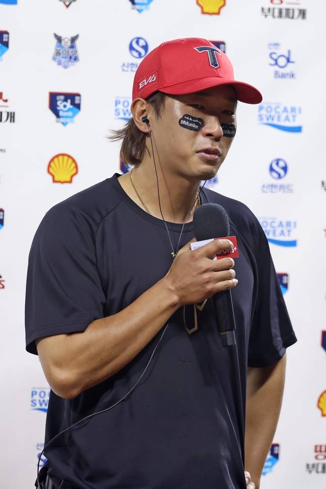 눈물 흘리고 있는 고종욱. /사진=KIA 타이거즈