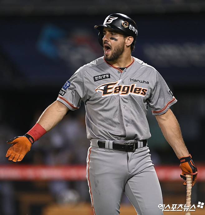 2022 시즌 KBO리그 한화 이글스의 주전 중견수로 활약했던 미국인 외야수 마이크 터크먼. 사진 엑스포츠뉴스 DB