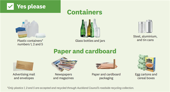오클랜드의 제한적인 재활용 품목들. / 사진=김소은, https://ourauckland.aucklandcouncil.govt.nz/