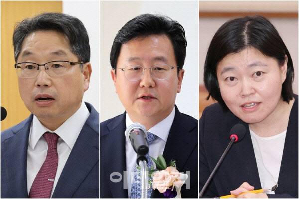 노만석(왼쪽부터) 신임 대검찰청 차장검사(고검장급), 정진우 서울중앙지검장, 임은정 서울동부지검장. (사진=이데일리DB)