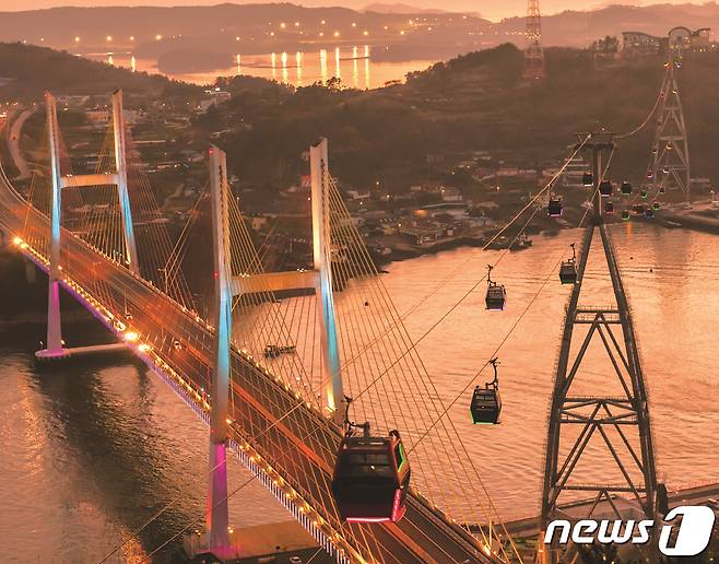 여수해상케이블카 전경. ⓒ News1 김동수 기자