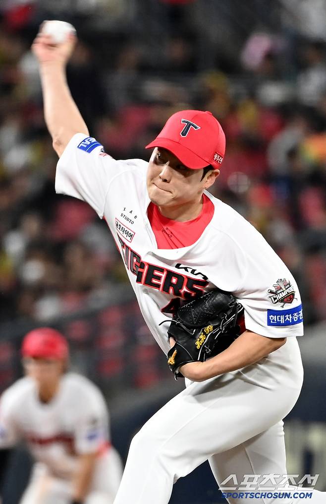 14일 광주KIA챔피언스필드에서 열린 롯데와 KIA의 경기, KIA 김건국이 역투하고 있다. 광주=허상욱 기자wook@sportschosun.com/2025.05.14/