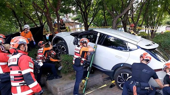 사고 현장. 마포소방서 제공